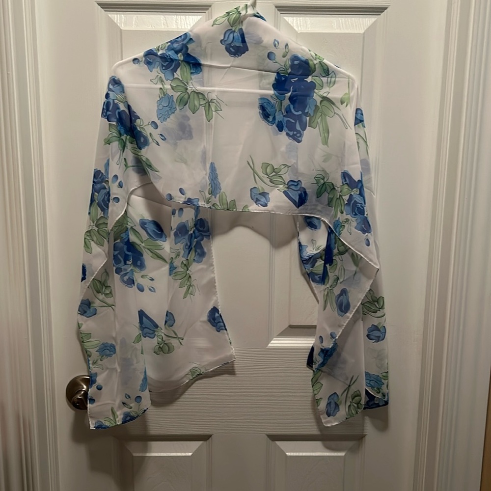 Shear Floral Scarf